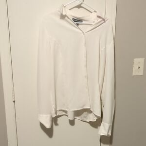 Norton McNaughton Women's White Button Down Shirt